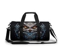 Gym Bag for Men Women Hunting Flying Wild Ducks Duffel Bag Overnight Bag with Compartment Gym Sackpac, owl, 17.7in/9in/9in