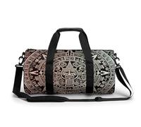 Gym Bag for Men Women Hunting Flying Wild Ducks Duffel Bag Overnight Bag with Compartment Gym Sackpac, Mayan Calendar End Of The World, 17.7in/9in/9in