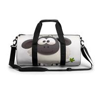 Gym Bag for Men Women Kiwi Slice Duffel Bag Overnight Bag with Compartment Gym Sackpac, Sheep, 17.7in/9in/9in