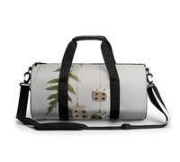 Gym Bag for Men Women,Leaves And Dice Printed Workout Bags,Small Travel Duffle Bags for Traveling Overnight Weekender Bag Personal Item Travel Bag Large Sport Bag, Leaves and Dice, 17.7in/9in/9in