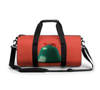 Gym Bag for Men Women Little Bell with Bow Duffel Bag Overnight Bag with Compartment Gym Sackpac, Little Bell with Bow, 17.7in/9in/9in