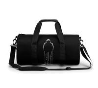 Gym Bag for Men Women Little Bell with Bow Duffel Bag Overnight Bag with Compartment Gym Sackpac, Man After the Rain, 17.7in/9in/9in