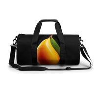 Gym Bag for Men Women Little Bell with Bow Duffel Bag Overnight Bag with Compartment Gym Sackpac, Mango, 17.7in/9in/9in