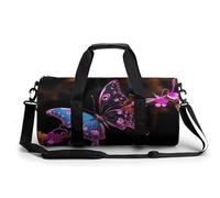 Gym Bag for Men Women,Nice Butterfly Printed Workout Bags,Small Travel Duffle Bags for Traveling Overnight Weekender Bag Personal Item Travel Bag Large Sport Bag, Nice Butterfly, 17.7in/9in/9in