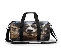 Gym Bag for Men Women,Pastor Border Collie Printed Workout Bags,Small Travel Duffle Bags for Traveling Overnight Weekender Bag Personal Item Travel Bag Large Sport Bag, Pastor border collie,
