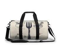 Gym Bag for Men Women,Silhouette of A Fork Printed Workout Bags,Small Travel Duffle Bags for Traveling Overnight Weekender Bag Personal Item Travel Bag Large Sport Bag, Silhouette of a Fork,