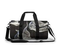 Gym Bag for Men Women,Silver Lines And Curves Printed Workout Bags,Small Travel Duffle Bags for Traveling Overnight Weekender Bag Personal Item Travel Bag Large Sport Bag, Silver Lines and Curves,