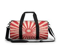 Gym Bag for Men Women Soccer Black Duffel Bag Overnight Bag with Compartment Gym Sackpac, Sparkling Red Stripes, 17.7in/9in/9in