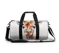 Gym Bag for Men & Women Stylish Animal Watercolor Giraffe Printed with Shoe & Wet Compartment - Duffle Bag for Travel, Sports, Fitness & Workout
