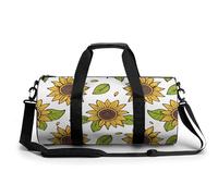 Gym Bag for Men Women,Sunflower Art Pattern Printed Workout Bags,Small Travel Duffle Bags for Traveling Overnight Weekender Bag Personal Item Travel Bag Large Sport Bag, Sunflower Art Pattern,