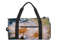 Gym Bag for Men Women Travel Duffle Bag Flying Dragonflies Lily Flower Carry On Weekender Bag with Shoe Compartment, style, One size, Style, One size