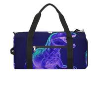 Gym Bag for Men Women Travel Duffle Bag Green Dinosaur Style Carry On Weekender Bag with Shoe Compartment, style, One size, Style, One size