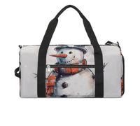 Gym Bag for Men Women Travel Duffle Bag Hand Drawn Snowman Carry On Weekender Bag with Shoe Compartment, style, One size, Style, One size