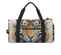 Gym Bag for Men Women Travel Duffle Bag Hand Drawn Tiger Carry On Weekender Bag with Shoe Compartment, style, One size, Style, One size