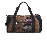 Gym Bag for Men Women Travel Duffle Bag Lion Sticks Out Tongue Carry On Weekender Bag with Shoe Compartment, style, One size, Style, One size