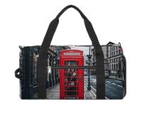 Gym Bag for Men Women Travel Duffle Bag Phone Booth London Street Carry On Weekender Bag with Shoe Compartment, style, One size, Style, One size
