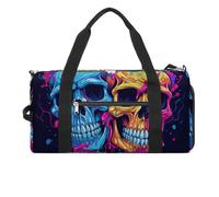 Gym Bag for Men Women Travel Duffle Bag Two Different Skulls Carry On Weekender Bag with Shoe Compartment, style, One size, Style, One size