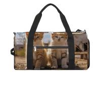 Gym Bag for Men Women Travel Duffle Bag Two Little Cats Carry On Weekender Bag with Shoe Compartment, style, One size, Style, One size
