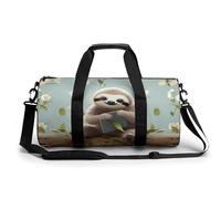 Gym Bag for Men Women Two Mallard Ducks Duffel Bag Overnight Bag with Compartment Gym Sackpac, Cute Sloths, 17.7in/9in/9in