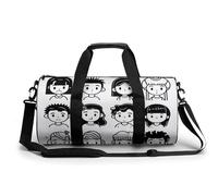Gym Bag for Men Women,Various Faces Printed Workout Bags,Small Travel Duffle Bags for Traveling Overnight Weekender Bag Personal Item Travel Bag Large Sport Bag, Various Faces, 17.7in/9in/9in
