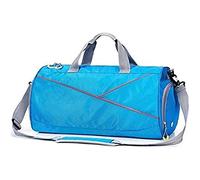 Gym Bag for Women and Men, with Shoes Compartment&Wet Pocket Bag for Sports, Gyms and Weekend Getaway, Waterproof (Color : Purple) (Blue)