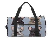 Gym Bag French Bulldog Gym Bag for Women Men Backpack Gym Bag with Shoe Compartment Reusable Gym Bag Mini Gym Bag, french bulldog, One Size