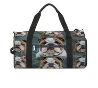 Gym Bag Funny English Bulldog Gym Bag for Women Men Backpack Gym Bag with Shoe Compartment Reusable Gym Bag Mini Gym Bag, Funny English Bulldog, One Size
