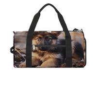 Gym Bag German Shepherd Puppy Gym Bag for Women Men Backpack Gym Bag with Shoe Compartment Reusable Gym Bag Mini Gym Bag, German Shepherd Puppy, One Size