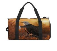 Gym Bag Golden Sunset Bald Eagle Gym Bag for Women Men Backpack Gym Bag with Shoe Compartment Reusable Gym Bag Mini Gym Bag, Golden Sunset Bald Eagle, One Size