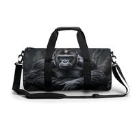Gym Bag Gorilla on The Ground Duffel Bag for Men Women Overnight Bag with Shoe Compartment Workout Bags, Gorilla on the Ground, 17.7in/9in/9in, Art Deco