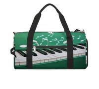 Gym Bag Green And White Piano Keys Gym Bag for Women Men Backpack Gym Bag with Shoe Compartment Reusable Gym Bag Mini Gym Bag, Green and white piano keys, One Size