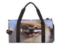 Gym Bag Happy Pomeranian Gym Bag for Women Men Backpack Gym Bag with Shoe Compartment Reusable Gym Bag Mini Gym Bag, Happy pomeranian, One Size