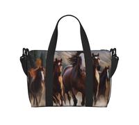 Gym Bag Horses Duffel Bag for Men Women Travel Overnight Bag with Shoe Compartment Workout Bags