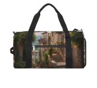 Gym Bag Husky Dog Duffel Bag for Men Women Overnight Bag with Shoe Compartment Workout Bags, Italy Tuscan, One Size, Art Deco