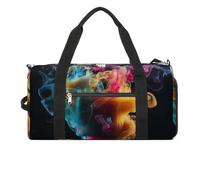 Gym Bag I Love Penguins Duffel Bag for Men Women Overnight Bag with Shoe Compartment Workout Bags, Melt In The Water, One Size, Art Deco