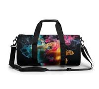 Gym Bag I Love Penguins Duffel Bag for Men Women Overnight Bag with Shoe Compartment Workout Bags, Melt In The Water, 17.7in/9in/9in, Art Deco