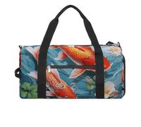 Gym Bag Killer Whale Duffel Bag for Men Women Overnight Bag with Shoe Compartment Workout Bags, Pretty Red carp Fish, One Size, Art Deco