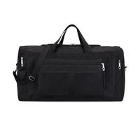 Gym Bag, Large Capacity Duffel Bag, 23.62 x 12.2 x 9.45 inches, Waterproof Training Handbag, Sturdy Oxford Fitness Backpack, Ideal for Yoga, Camping, Workouts, Travel Use, Black/Light Green, black