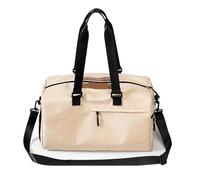 Gym Bag Lightweight Gym Bag Swimming Waterproof Excursion Bag Women's Large Capacity Business Trip Handbag Sports Crossbody(Khaki)