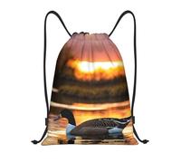 Gym Bag Loon Nature Bird Drawstring Backpack Unisex Sackpack Machine Washable String Bag For Shopping Beach Yoga 36X42Cm
