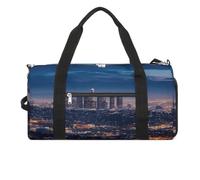 Gym Bag, Los Angeles Skyline Printed Gym Bag,zippered Gym Bag,travel Gym Bag,gym Bag with Compartments, Los Angeles Skyline, One Size, Stylish