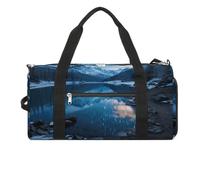 Gym Bag Many Sushi Food Duffel Bag for Men Women Overnight Bag with Shoe Compartment Workout Bags, Moraine Lake in a starry winter night, One Size, Art Deco