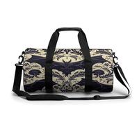 Gym Bag Men & Women Sport Gym Fitness Tote Cylindrical Cupcake Candy Hearts Sweet Printed Waterproof Shoulder, Bat pattern, 17.7in/9in/9in, Printing