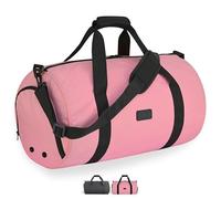 Gym Bag Mens & Women 30L Duffle Bags Ventilated Shoe Compartment Waterproof Sports Bag for Fitness Football Kit & Travel Carryall with Trolly Sleeve Pocket Small Holdall (Pink, 30L (S))