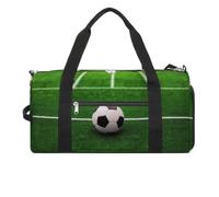 Gym Bag Music Studio Duffel Bag for Men Women Overnight Bag with Shoe Compartment Workout Bags, Grass Field Soccer Playground, One Size, Art Deco