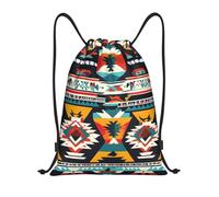 Gym Bag Native American Bald Eagle Pattern Drawstring Backpack Water Resistant String Bag Machine Washable Sackpack For Beach Camping Shopping 36X42Cm