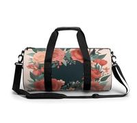 Gym Bag Ocean Beach Duffel Bag for Men Women Overnight Bag with Shoe Compartment Workout Bags, Mother's day bouquet, 17.7in/9in/9in, Art Deco
