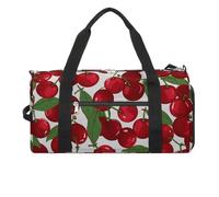 Gym Bag, Red Cherries Printed Gym Bag,zippered Gym Bag,travel Gym Bag,gym Bag with Compartments, Red Cherries, One Size, Stylish
