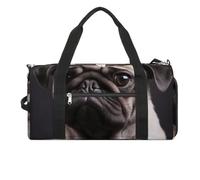 Gym Bag Running Horses Duffel Bag for Men Women Overnight Bag with Shoe Compartment Workout Bags, Pug, One Size, Art Deco