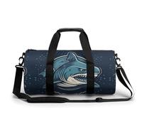 Gym Bag Shark Pattern Printed Backpack Duffle Bag Yoga Bag with Dry Wet Separated Pocket, style, 17.7in/9in/9in